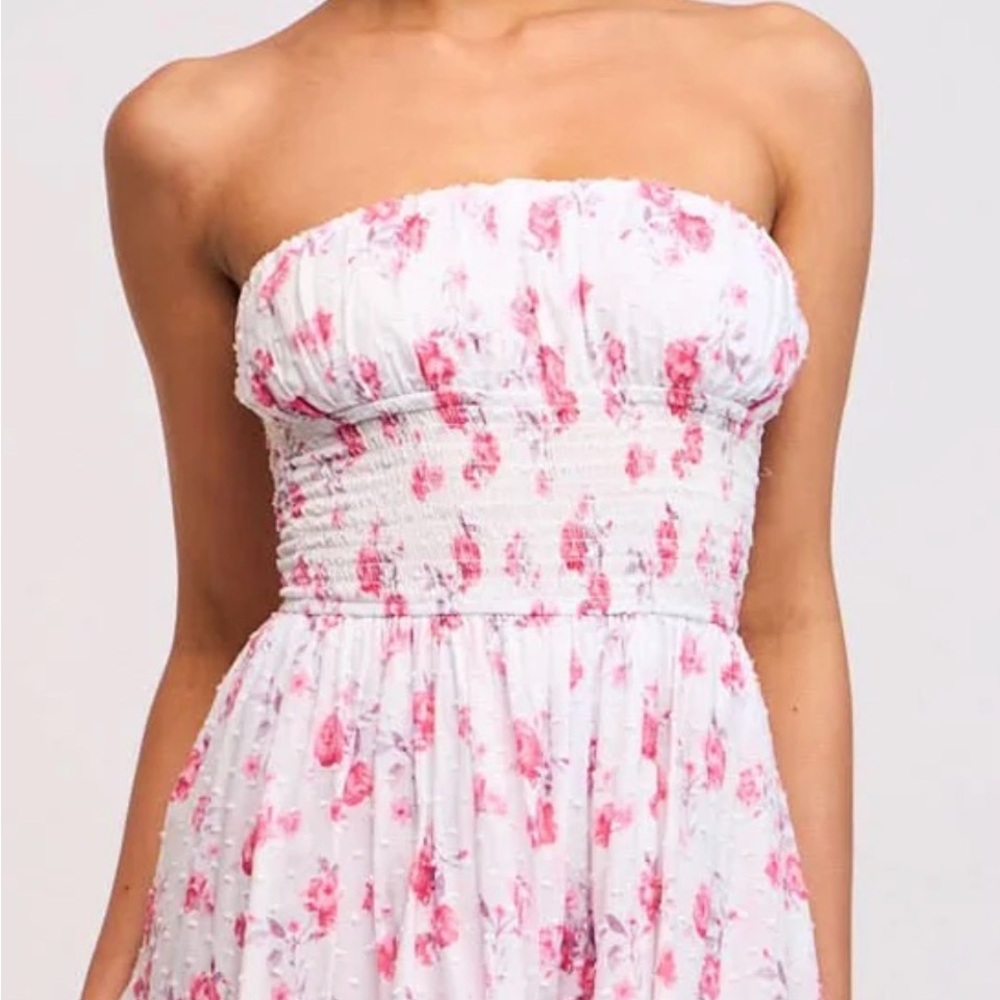 Floral Strapless Dress